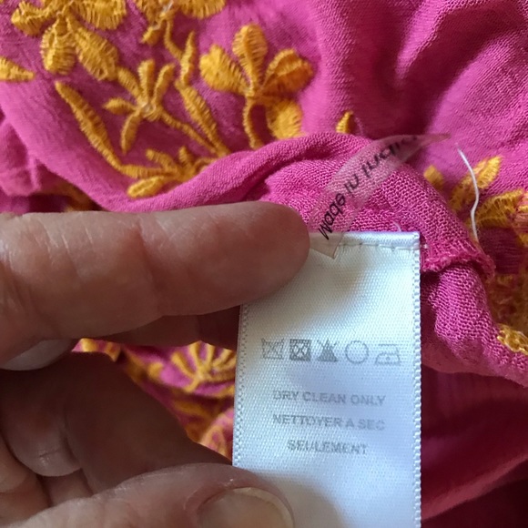 HOST PICK Hale Bob Sasha Maxi Skirt NWT Made in India Pink/Yellow/Gold SZ. Small - Picture 10 of 11